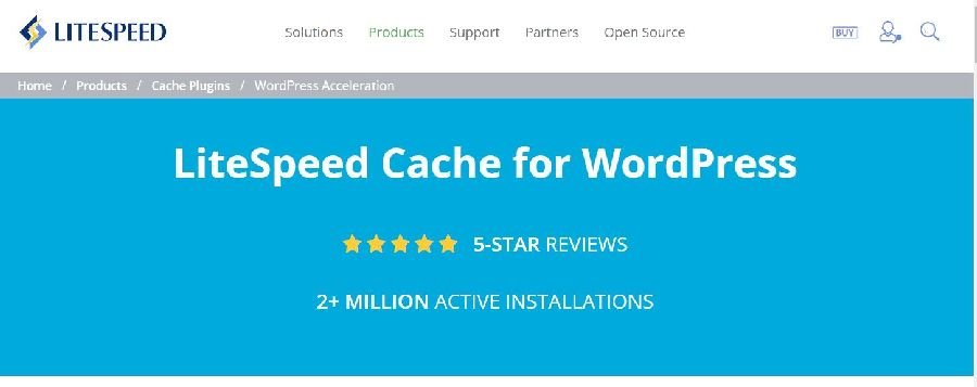 litespeed cache WordPress plugin to improve page speed