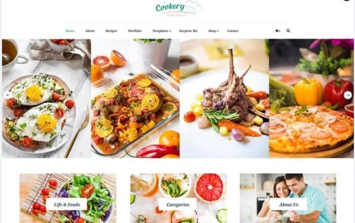 cookery lite recipe site theme