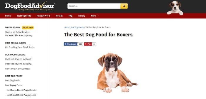 bestdogfoodadvisor's Amazon comparison post