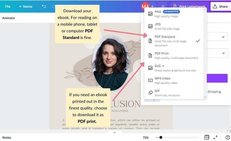 Download your Canva ebook in PDF format