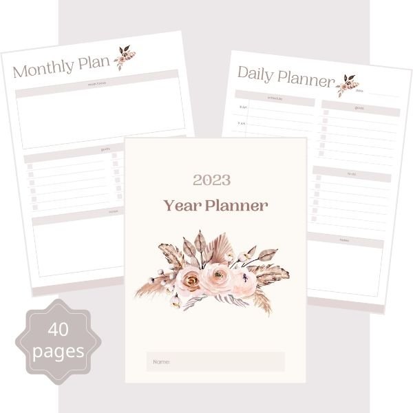 Get Organized With A 2024 Year Planner Printable | One Foxy Blogger