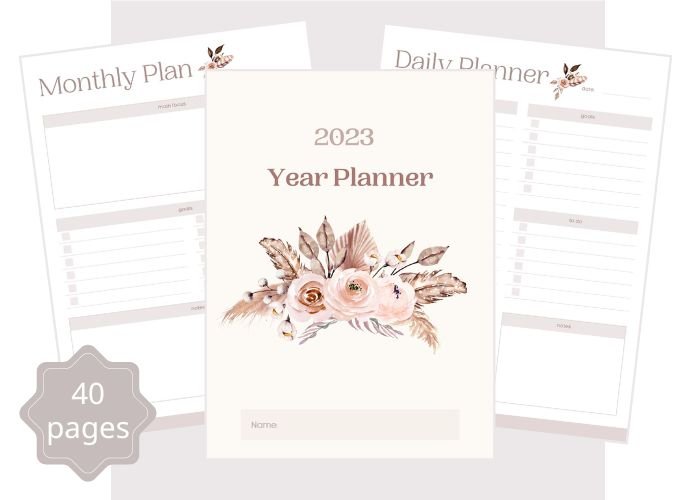 boho planner 2023