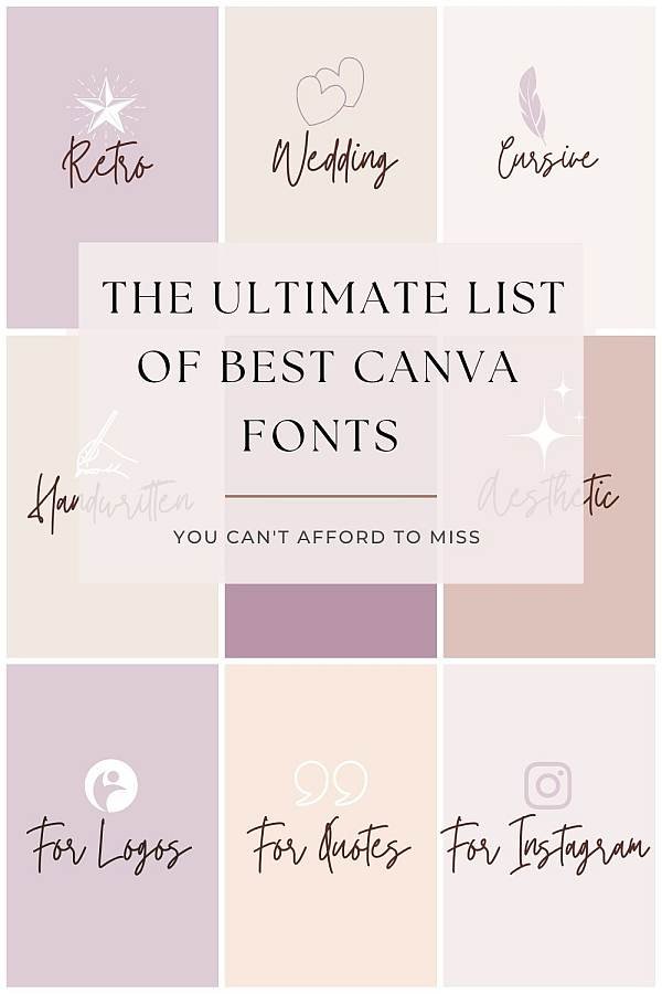 A List of The Best Canva Fonts You can’t afford to miss