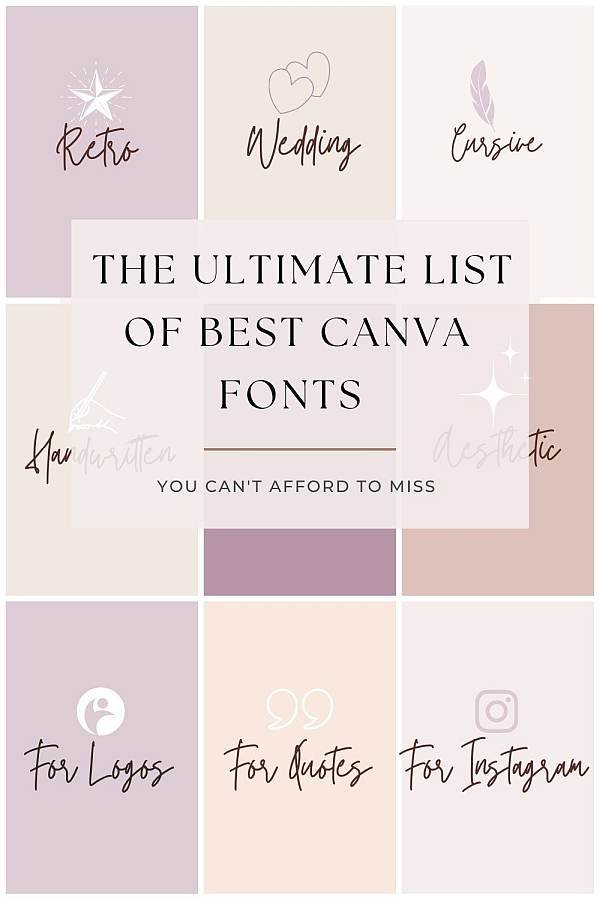 Best Elegant Fonts in Canva - Canva Templates