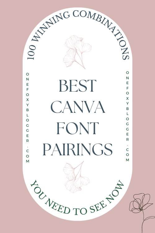 Best Canva font pairings