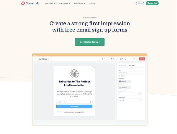 screenshot of ConvertKit