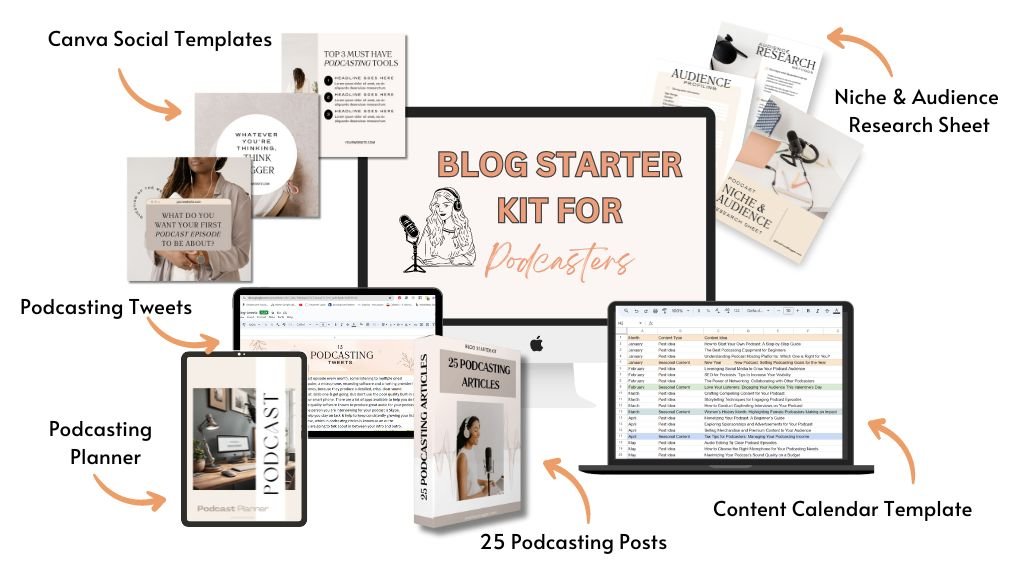 podcasting blog starter kit header mock up