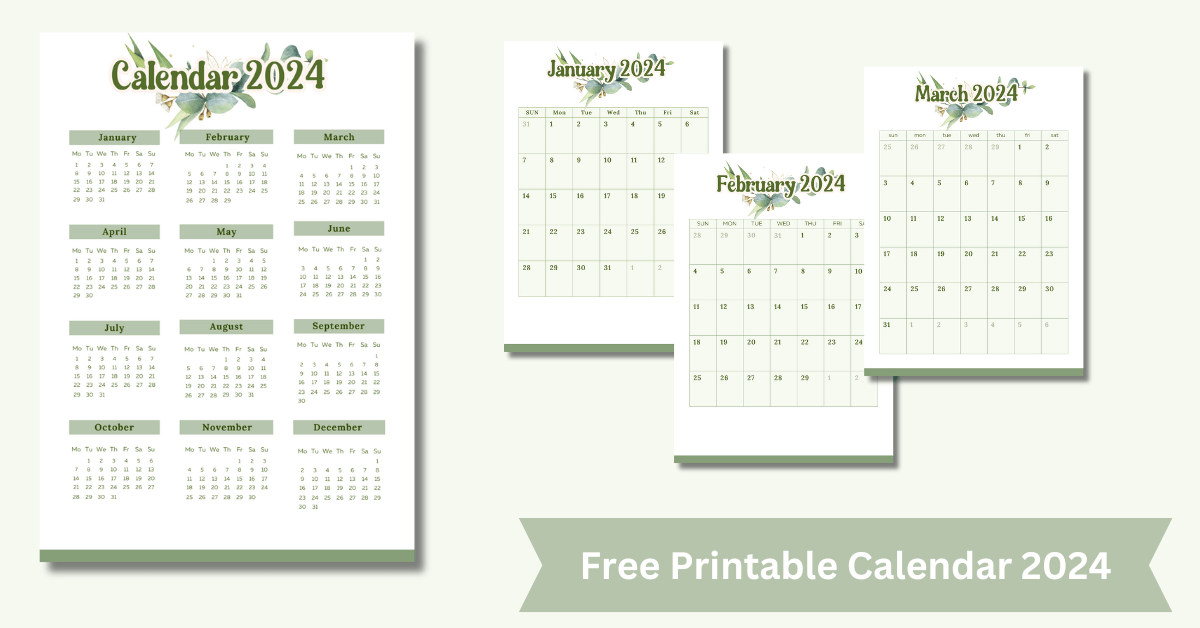 Free Printable Monthly Calendar: Stay Organized In Style