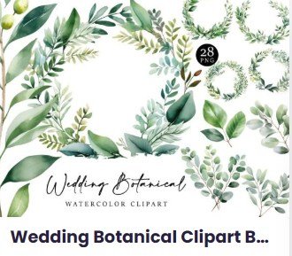 wedding botanical clipart