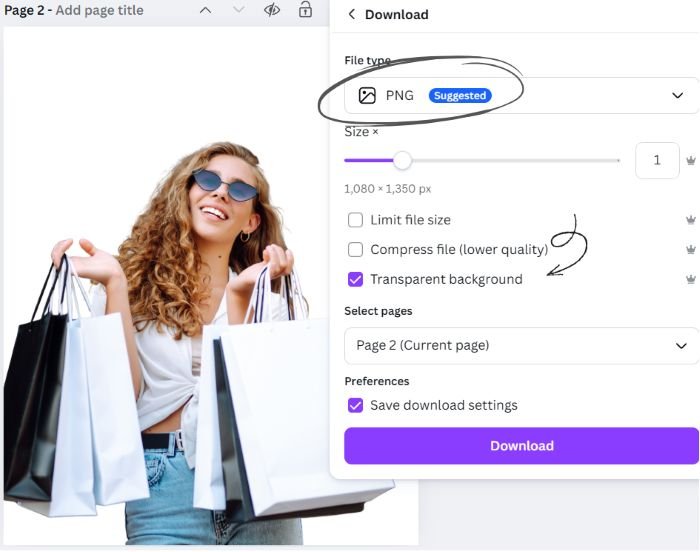 How to Make a Background Transparent in Canva (Step-by-Step Guide!) 5 screenshot how to download image with transparent background in Canva