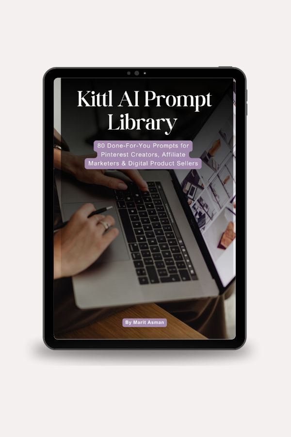 Kittl Flow AI Prompt Library 1 Kittle prompts ebook mockup